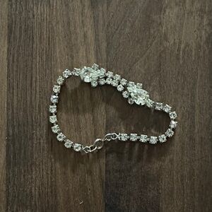 White Crystal Silver Bracelet